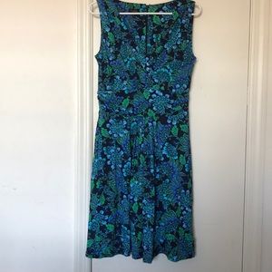 Talbots Blue and Green Dress 6
